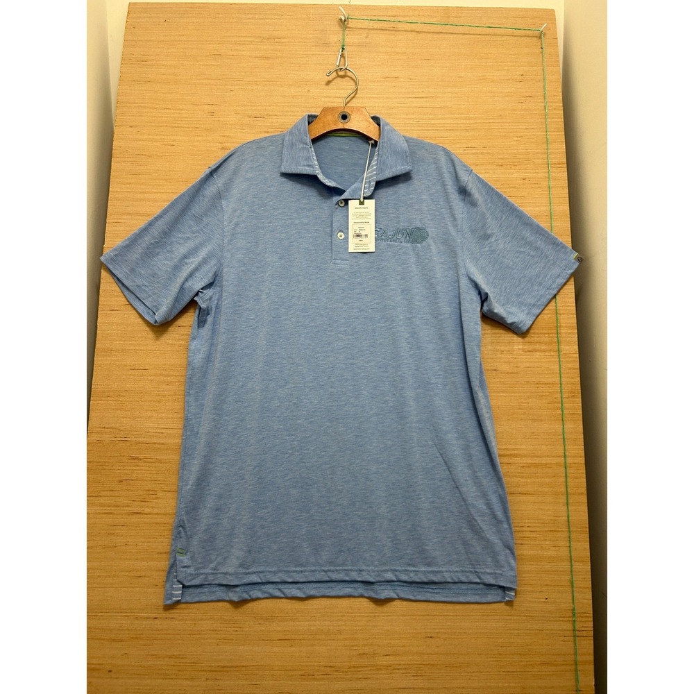 Tasc Performance Mens Cloud Polo Shirt Polar Heather Blue MicroAir‎ \ M